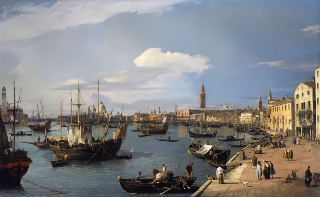Canaletto:  [ca. 1734-35] - View of the Riva degli Schiavoni - Oil on canvas - Sir John Soane's Museum